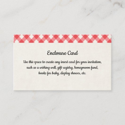 BBQ 付属のカード エンクロージャーカード (正面)