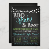 BBQ 合同 男の子のベビーシャワー招待状 招待状 (正面/裏面)