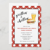 BBQ 家族ピクニック/再会 招待状 (正面/裏面)