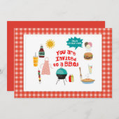 BBQ/屋外パーティーがおもしろいに参加! 招待状 (正面/裏面)