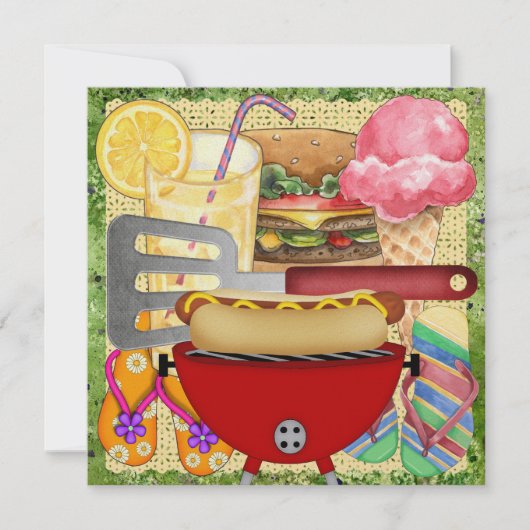 BBQ – 年度末パーティー!SRF 招待状 (正面)