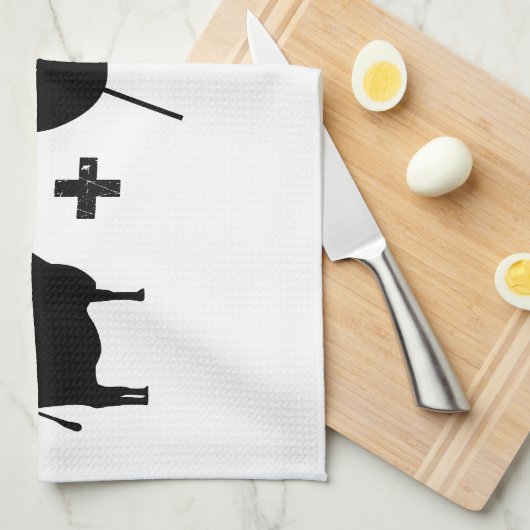 BBQ =幸福 キッチンタオル (四つ折り)