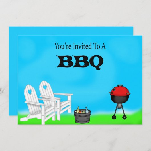 BBQ 招待状 (正面/裏面)