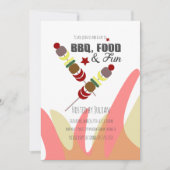 BBQ 焼き鳥パーティー招待状 招待状 (正面)