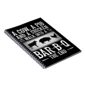 BBQ | 牛と豚と鶏がバーベキューに入っていく ノートブック (右側)