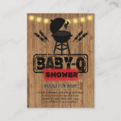 BBQ-素朴ベビーグリルベビーシャワー エンクロージャーカード (正面)