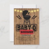 BBQ-素朴ベビーグリルベビーシャワー サンキューカード (正面)