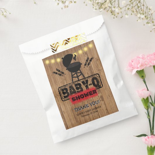 BBQ-素朴ベビーグリルベビーシャワー フェイバーバッグ (封をした状態)