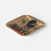 BBQ-素朴ベビーグリルベビーシャワー ペーパープレート (傾斜あり)