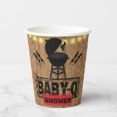 BBQ-素朴ベビーグリルベビーシャワー 紙コップ (正面)