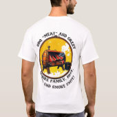 BBQ「肉」と挨拶Tシャツ Tシャツ (裏面)