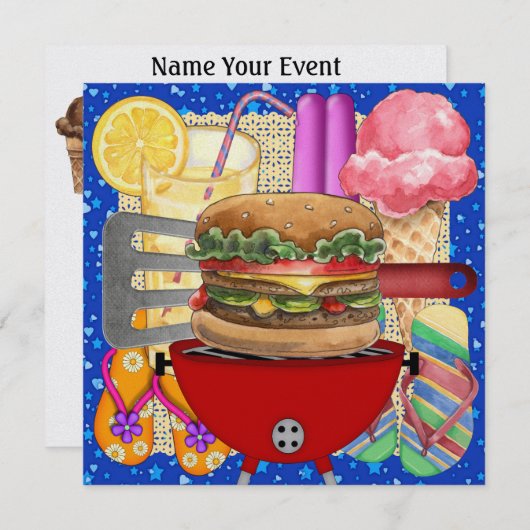 BBQ -調理師アウト！SRF 招待状 (正面/裏面)