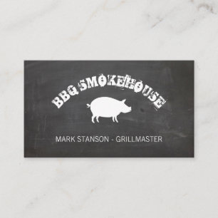 BBQ /豚/チョークの背景 名刺