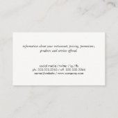 BBQ /豚/チョークの背景 名刺 (裏面)