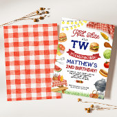 BBQ 2nd誕生日招待状サマーグリル誕生日 招待状