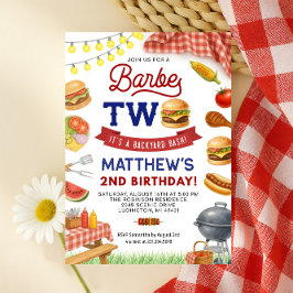 BBQ 2nd誕生日招待状サマーグリル誕生日 招待状