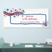 BBQ 4 パーソナライズされたth 7月バナー 横断幕 (トレードショー)