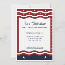 BBQ 7月4日パーティー 招待状