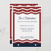 BBQ 7月4日パーティー 招待状 (正面/裏面)