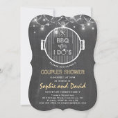 BBQ after I DO'S Chalk String Lightsグリル招待状 招待状 (正面)