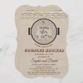 BBQ After I'S Linen String Lights Grill 招待状 (正面/裏面)