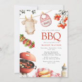 BBQ Baby shower Invitation 招待状 (正面)