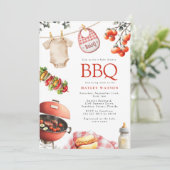 BBQ Baby shower Invitation 招待状 (スタンド正面)