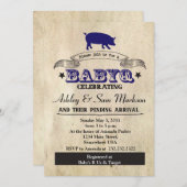 BBQ BABYQ バーベキュー ブルーボーイ 招待状 (正面/裏面)