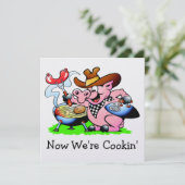 BBQ - Barbecue – クックアウト招待状 招待状 (スタンド正面)