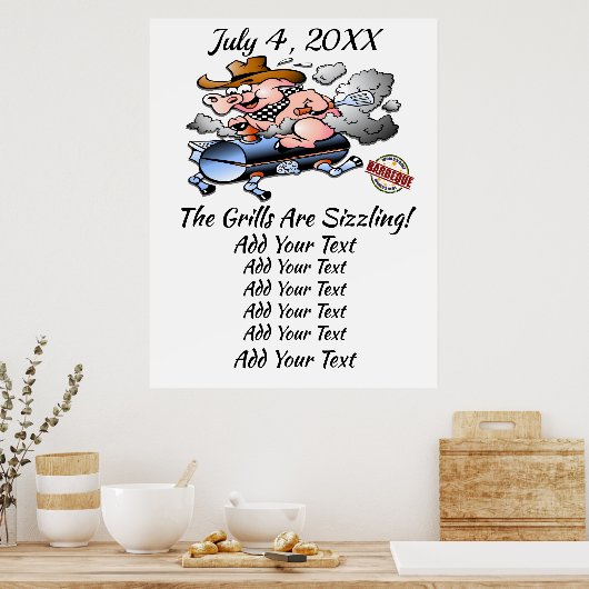 BBQ Barbecue Event / Cookoff Poster ポスター (キッチン)