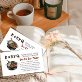 BBQ Barbecue Party Book for Baby Shower Game エンクロージャーカード