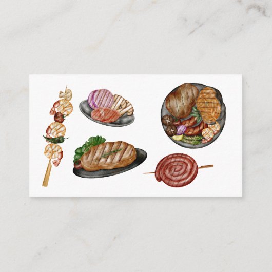 BBQ Barbecue Party Book for Baby Shower Game エンクロージャーカード (裏面)