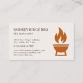 BBQ Barbecue Restaurant Catering Service Photo 名刺 (裏面)