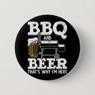 Bbq BbqとビールThatt Why Im Here 缶バッジ