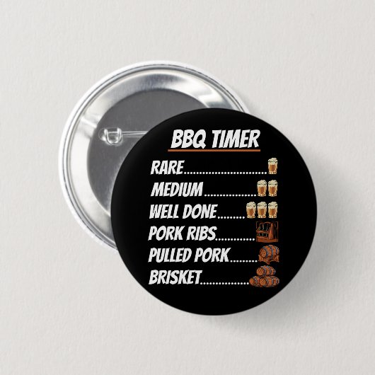 Bbq Bbqタイマレアミディアムよくできたポークリブのプル 缶バッジ (正面&裏面)