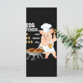 BBQ | BBQタイマー 豚焼き グリル バーベキュー ビール愛好家 メンズ メニュー (スタンド正面)