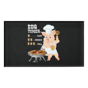 BBQ BBQタイマー 豚焼き グリル バーベキュー ビール愛好家 メンズ 名札
