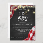 BBQ、BBQパーティー、BBQリハーサル、婚約 招待状 (正面/裏面)