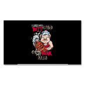 BBQ|BBQ Grillmaster Likeお尻擦りと豚肉引き マグネット名刺 (正面)