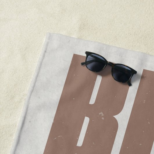 BBQ Beer Beach, All we need, brown ビーチタオル (インサイチュ)