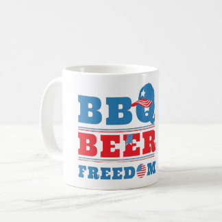 BBQ BEER FREEDOM - 7月4日アメリカ コーヒーマグカップ