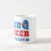 BBQ BEER FREEDOM - 7月4日アメリカ コーヒーマグカップ (中央)