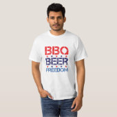 Bbq Beer Freedom T-Shirt, BBQ Lover, Elertion 2020 Tシャツ (正面フル)