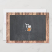 BBQ & Beers誕生日パーティフォトウッドチョーク招待状 招待状 (裏面)