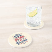 BBQ, Beers & Freedom – Retro 4th of July Vibes コースター (側面)