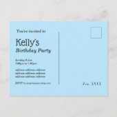 bbq birthday party, barbecue, bbq grill インビテーションポストカード (裏面)