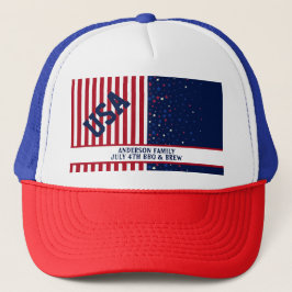 BBQ Brew USA America Starsストライプズ7月4日パーティー キャップ
