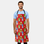 "BBQ & Burgers with Rudy & Rocky" Apron エプロン (着用した状態)