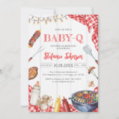 BBQ Children's BABY-Q Baby Shower Invitation 招待状 (正面)