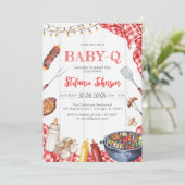BBQ Children's BABY-Q Baby Shower Invitation 招待状 (スタンド正面)